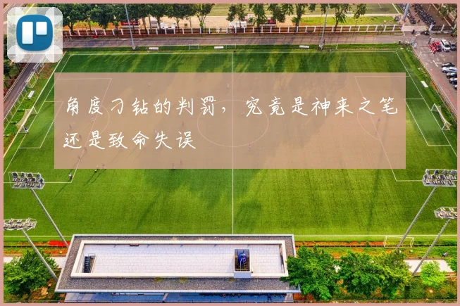 角度刁钻的判罚，究竟是神来之笔还是致命失误